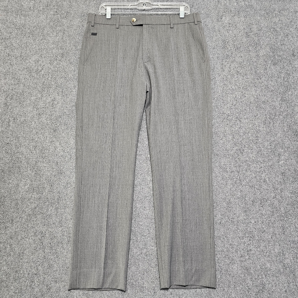 Meyer Bonn Gray Wool Blend Dress Pants Mens 50 34x29 Straight Leg Business